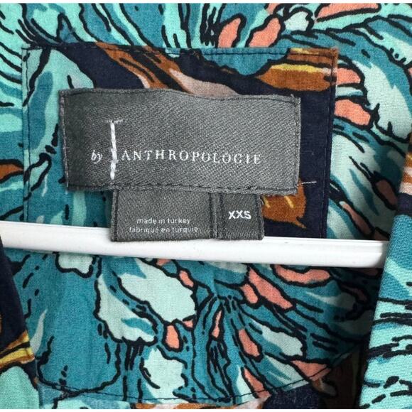 Anthropologie Somerset Mini Dress XXS Blue Floral Print ECU! - Picture 3 of 11